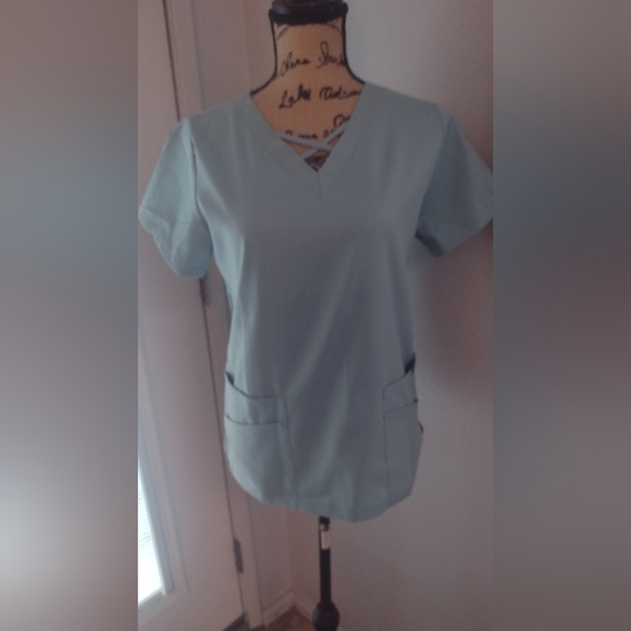 Light blue jogger scrub set - Picture 1 of 9